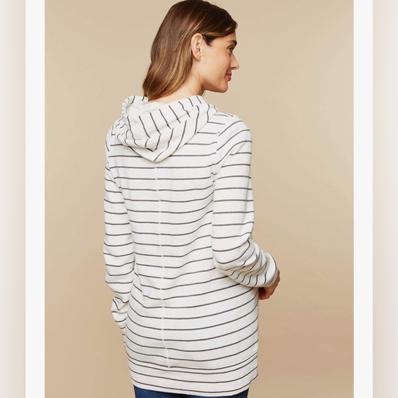Motherhood Maternity FRENCH TERRY MATERNITY HOODIE Small - Picture 2 of 12